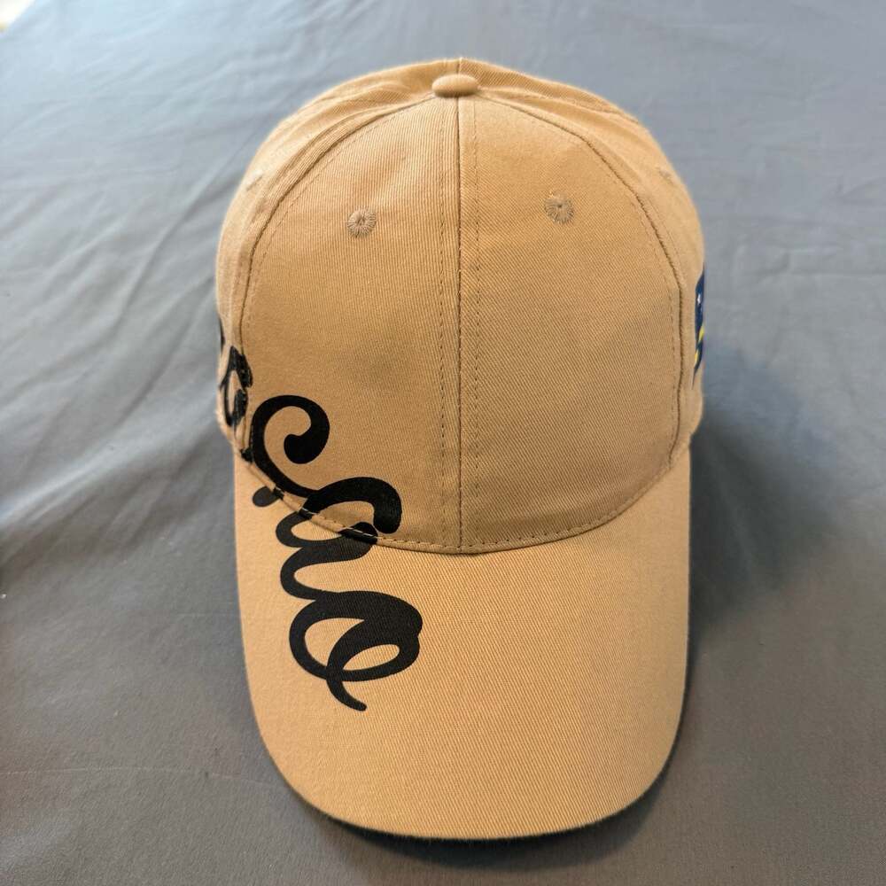 Curaçao Souvenir Baseball Cap in Beige with Lettering and Flag Patch